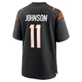 C.Bengals #11 Josh Johnson Black Team Game Stitched Football Jerseys