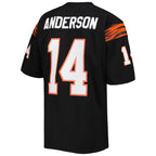 C.Bengals #14 Ken Anderson Mitchell & Ness Black Authentic Throwback Retired Player Stitched Football Jerseys
