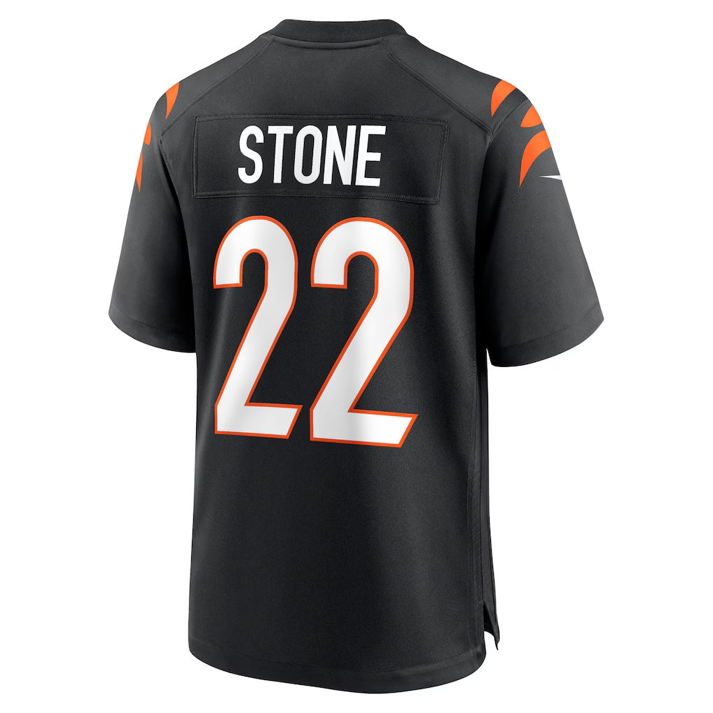 C.Bengals #22 Geno Stone Black Game Stitched Football Jerseys