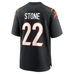 C.Bengals #22 Geno Stone Black Game Stitched Football Jerseys