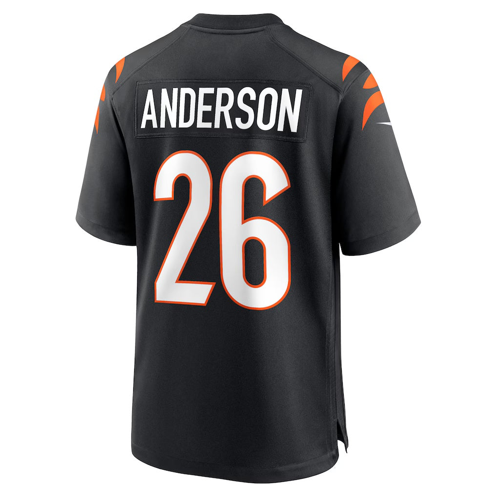C.Bengals #26 Tycen Anderson Black Game Player Stitched Football Jerseys