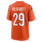 C.Bengals #29 Cam Taylor-Britt Orange Alternate Game Stitched Football Jerseys