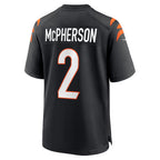 C.Bengals #2 Evan McPherson Black Game Stitched Football Jerseys