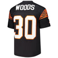 C.Bengals #30 Ickey Woods Mitchell & Ness Black Legacy Replica Stitched Football Jerseys