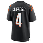C.Bengals #4 Sean Clifford Black Team Game Stitched Football Jerseys
