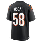 C.Bengals #58 Joseph Ossai Black Game Stitched Football Jerseys