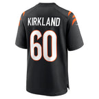C.Bengals #60 Jaxson Kirkland Black Team Game Stitched Football Jerseys