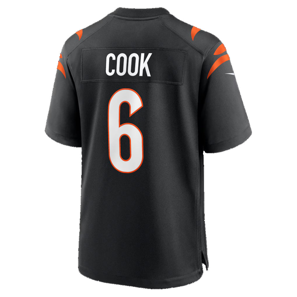 C.Bengals #6 Bryan Cook Black Team Game Stitched Football Jerseys