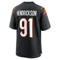C.Bengals #91 Trey Hendrickson Black Game Stitched Football Jerseys