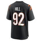 C.Bengals #92 B.J. Hill Black Game Stitched Football Jerseys