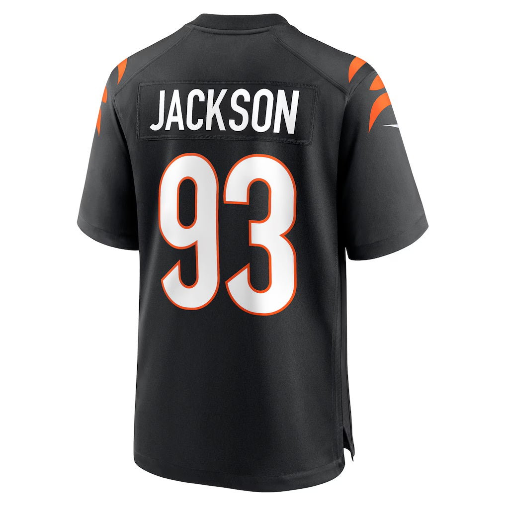C.Bengals #93 McKinnley Jackson Black Game Stitched Football Jerseys