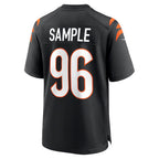 C.Bengals #96 Cam Sample Black Game Stitched Football Jerseys