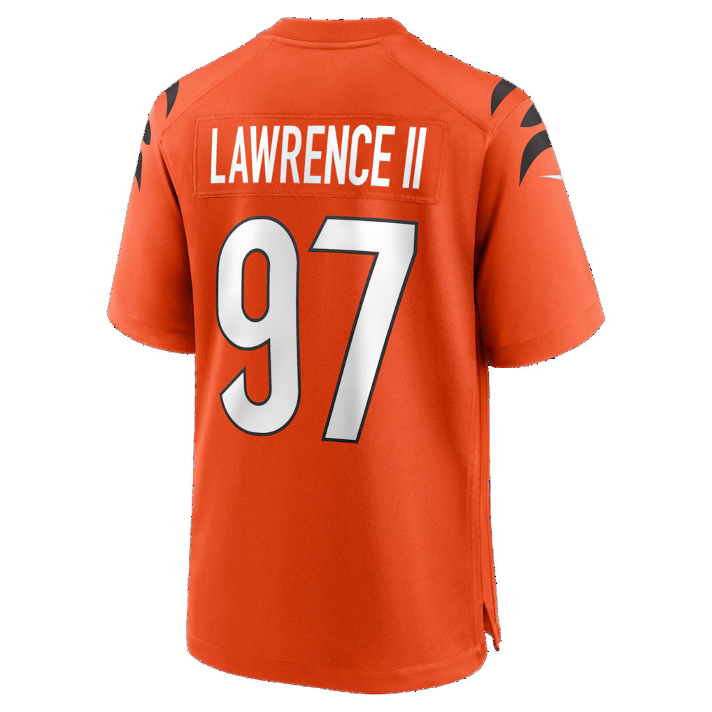 C.Bengals #97 Dexter Lawrence II Orange Game Stitched Football Jerseys