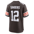 C.Browns #12 Shedeur Sanders Brown 2025 Draft Game Stitched Football Jerseys