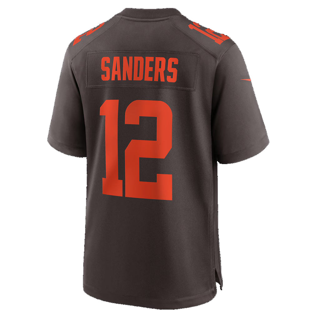 C.Browns #12 Shedeur Sanders Brown Alpha Dawg Game Stitched Football Jerseys