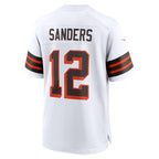 C.Browns #12 Shedeur Sanders White 2025 Draft 2nd Alternate Game Stitched Football Jerseys