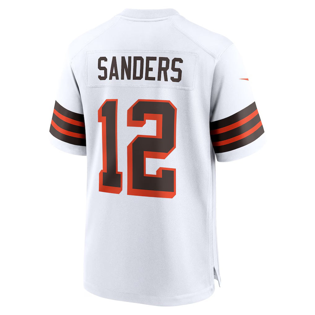 C.Browns #12 Shedeur Sanders White 2025 Draft 2nd Alternate Game Stitched Football Jerseys