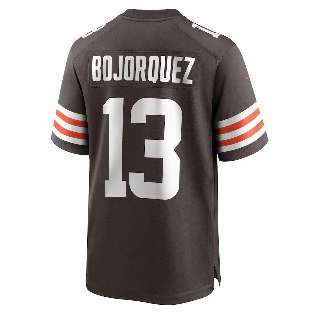 C.Browns #13 Corey Bojorquez Brown Game Stitched Football Jerseys