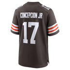 C.Browns #17 KC Concepcion Brown 2026 Draft First Round Pick No. 24 Team Game Stitched Football Jerseys