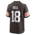 C.Browns #18 David Bell Brown Game Stitched Football Jerseys