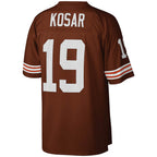 C.Browns #19 Bernie Kosar Mitchell & Ness Brown Legacy Replica Stitched Football Jerseys