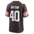 C.Browns #40 Nathaniel Watson Brown Team Game Stitched Football Jerseys