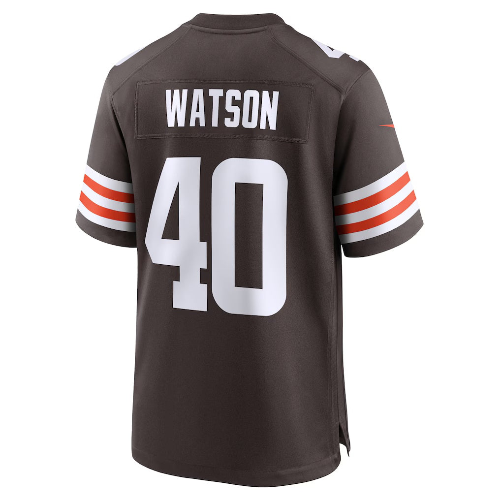 C.Browns #40 Nathaniel Watson Brown Team Game Stitched Football Jerseys