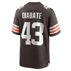 C.Browns #43 Mohamoud Diabate Brown Team Game Stitched Football Jerseys