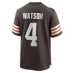 C.Browns #4 Deshaun Watson Brown Game Stitched Football Jerseys