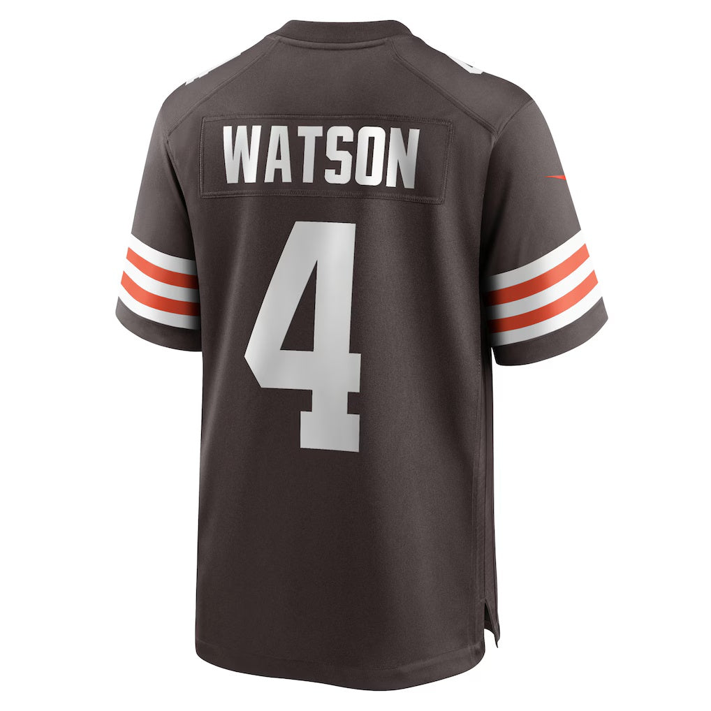 C.Browns #4 Deshaun Watson Brown Game Stitched Football Jerseys
