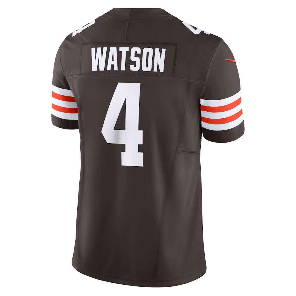 C.Browns #4 Deshaun Watson Brown Vapor F.U.S.E. Limited Stitched Football Jerseys