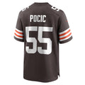 C.Browns #55 Ethan Pocic Brown Game Stitched Football Jerseys