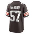 C.Browns #57 Isaiah McGuire Brown Team Game Stitched Football Jerseys