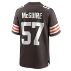 C.Browns #57 Isaiah McGuire Brown Team Game Stitched Football Jerseys