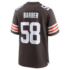 C.Browns #58 Austin Barber Brown Team Game Stitched Football Jerseys