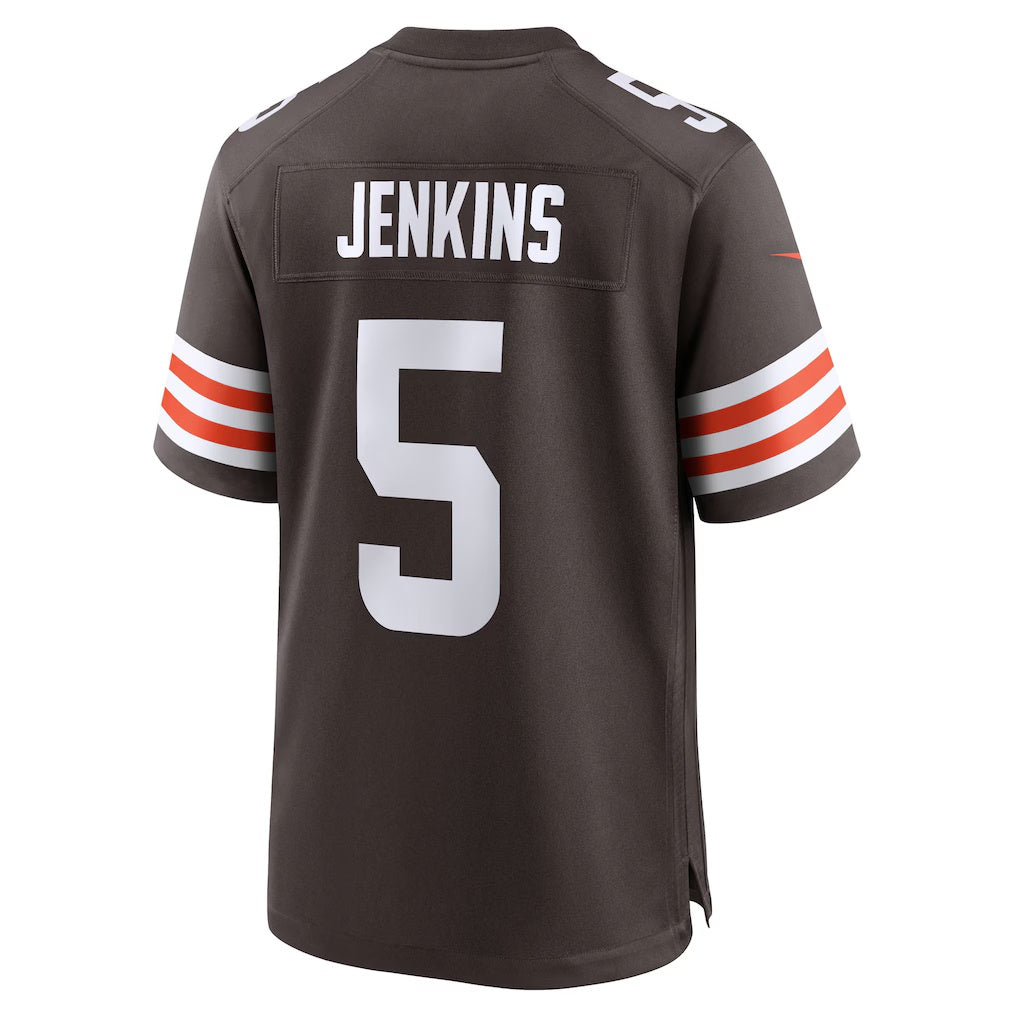 C.Browns #5 Rayshawn Jenkins Brown Team Game Stitched Football Jerseys