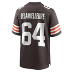 C.Browns #64 Joe DeLamielleure Brown Game Retired Player Stitched Football Jerseys