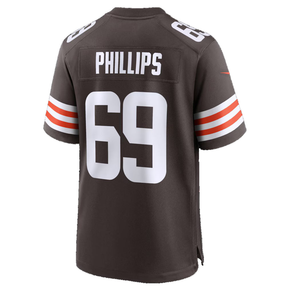 C.Browns #69 Tyre Phillips Brown Team Game Stitched Football Jerseys