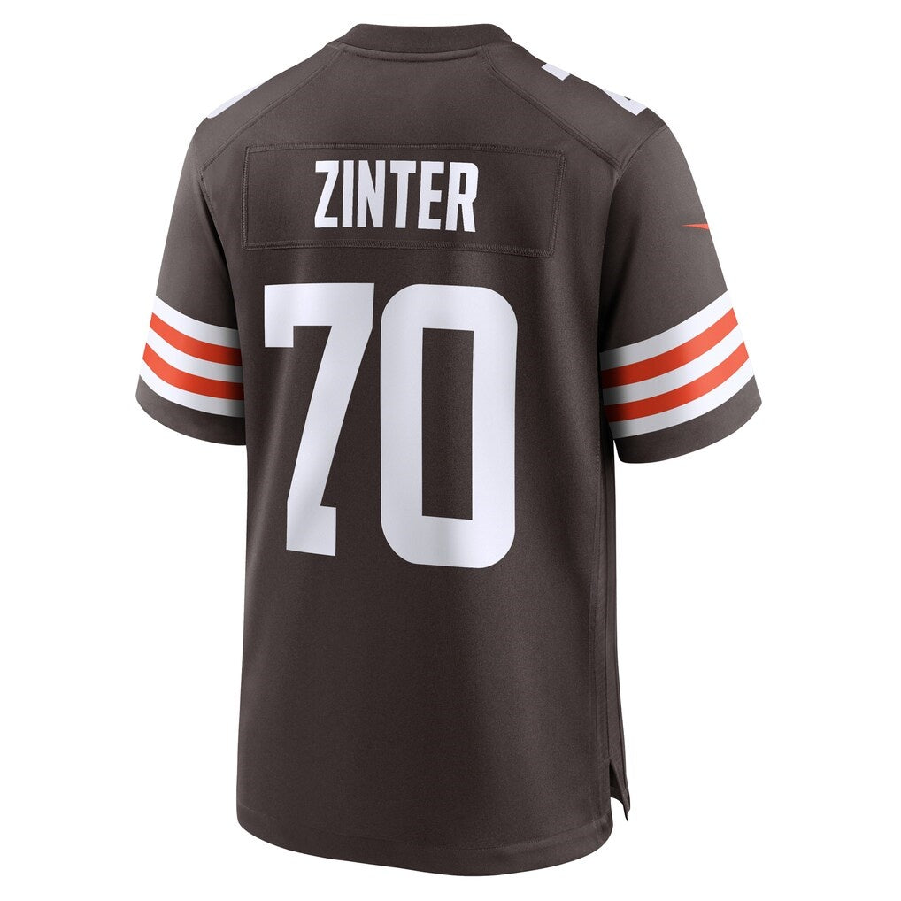 C.Browns #70 Zak Zinter Brown Team Game Stitched Football Jerseys