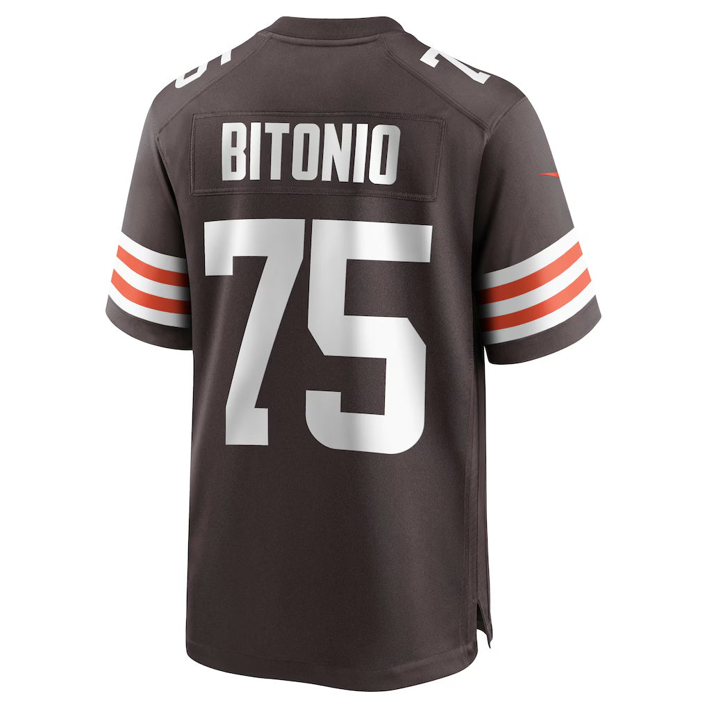 C.Browns #75 Joel Bitonio Brown Game Stitched Football Jerseys