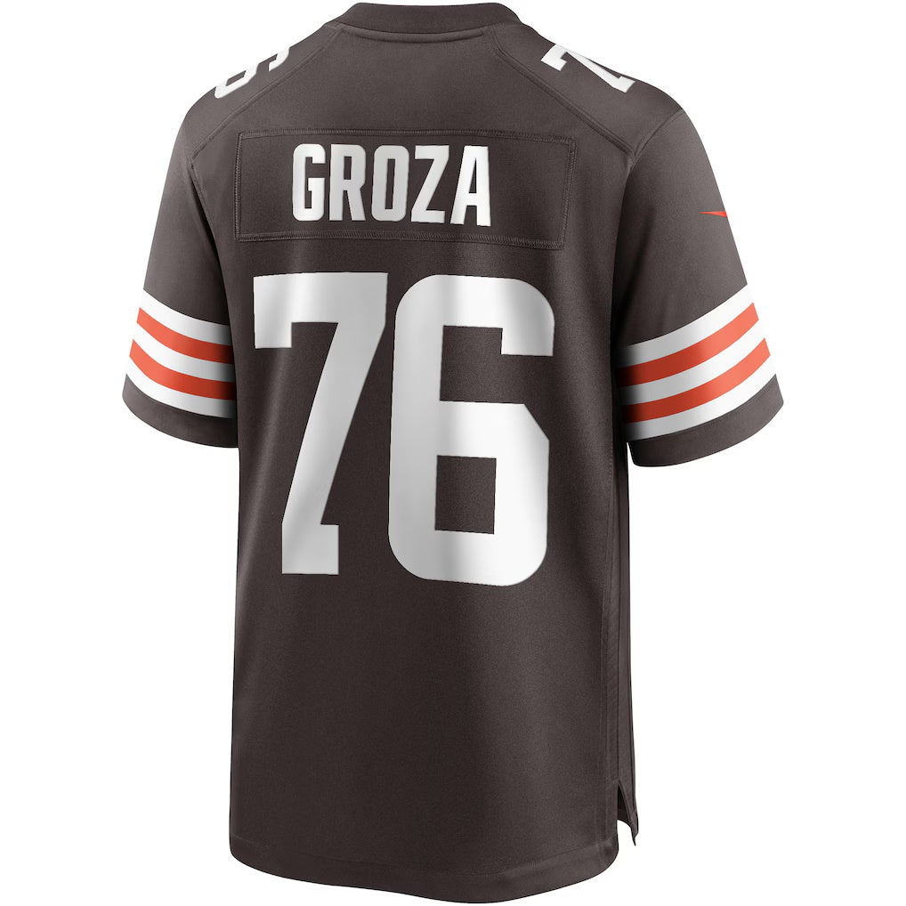 C.Browns #76 Lou Groza Brown Game Retired Player Stitched Football Jerseys