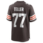 C.Browns #77 Wyatt Teller Brown Game Stitched Football Jerseys