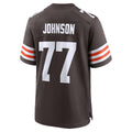 C.Browns #77 Zion Johnson Brown Team Game Stitched Football Jerseys