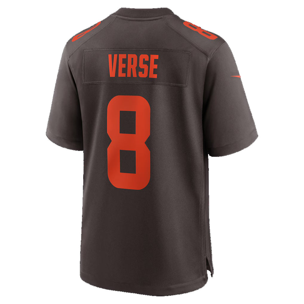 C.Browns #8 Jared Verse Brown Game Stitched Football Jerseys