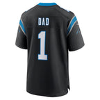 C.Panthers Number #1 Dad Black Game Stitched Football Jerseys