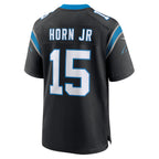 C.Panthers #15 Jimmy Horn Jr Black Team Game Stitched Football Jerseys