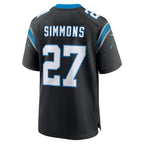 C.Panthers #27 Isaiah Simmons Black Team Game Stitched Football Jerseys
