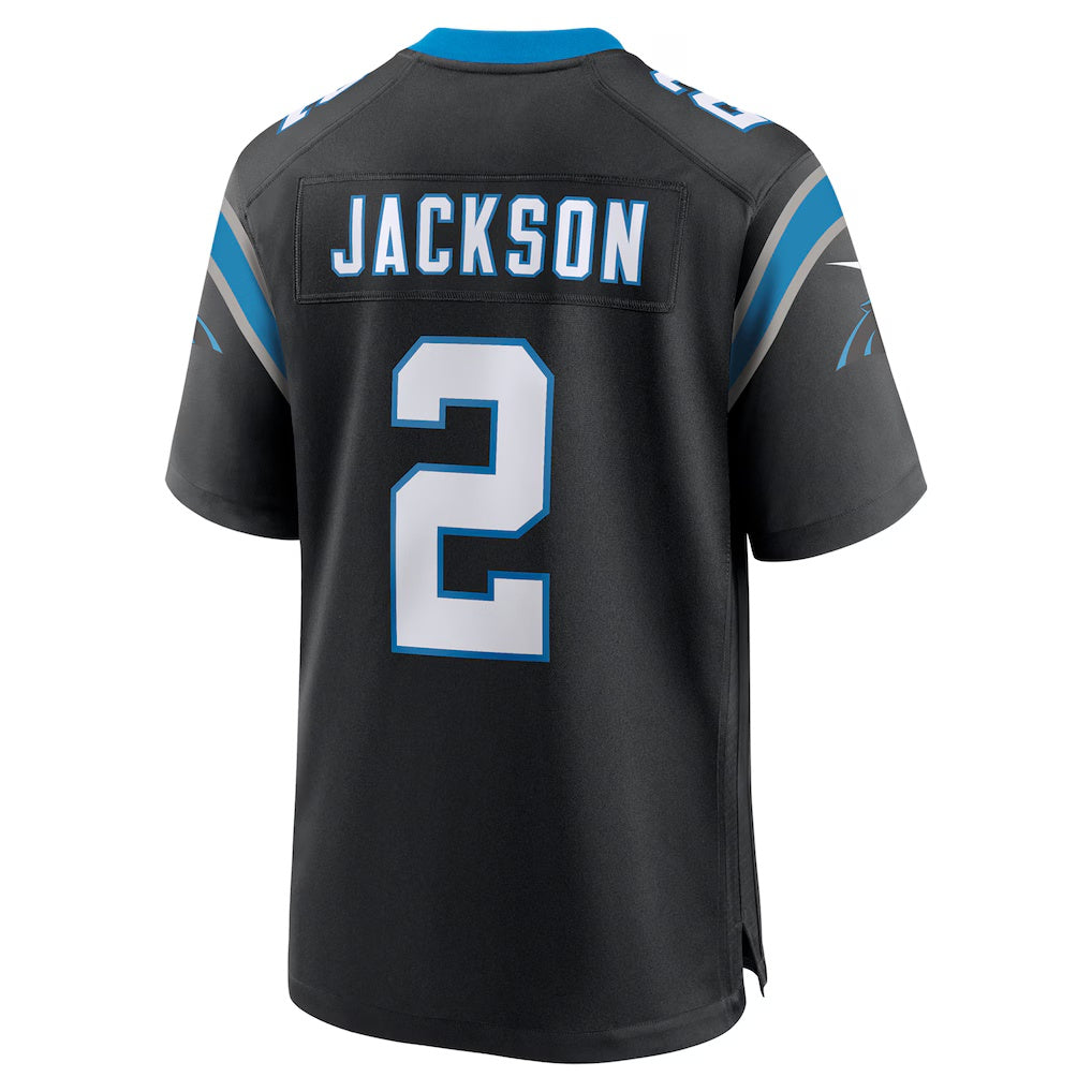 C.Panthers #2 Mike Jackson Black Game Stitched Football Jerseys