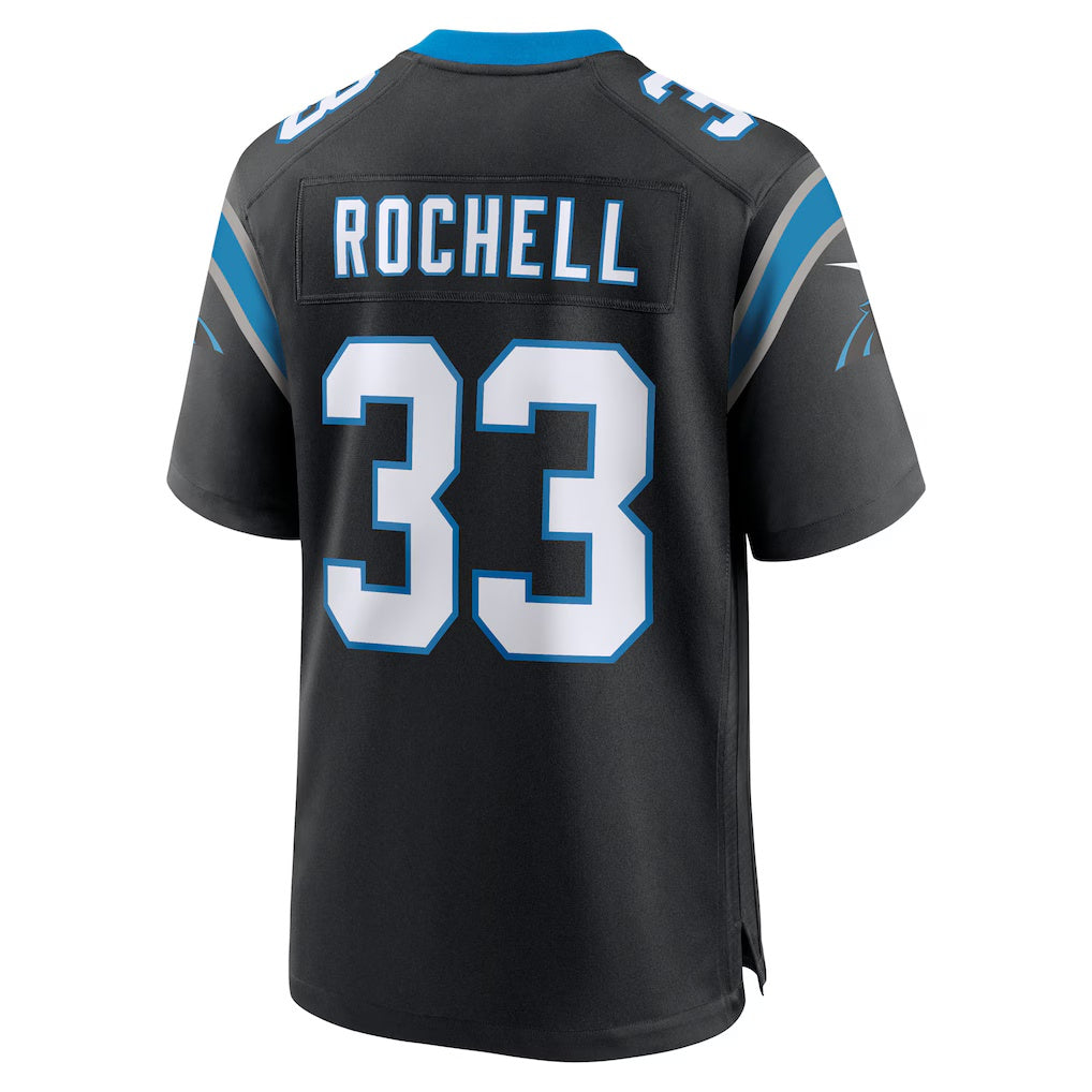 C.Panthers #33 Robert Rochell Black Team Game Stitched Football Jerseys
