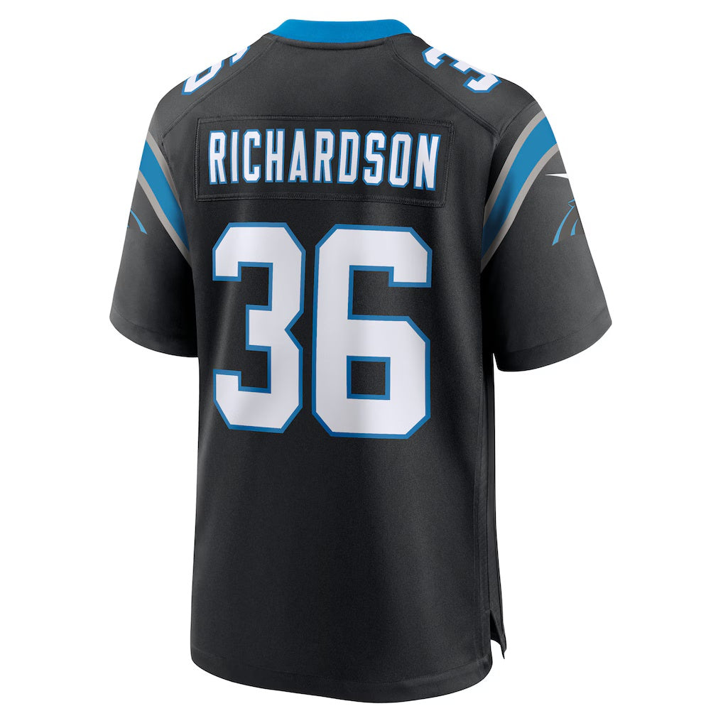 C.Panthers #36 Demani Richardson Black Team Game Stitched Football Jerseys